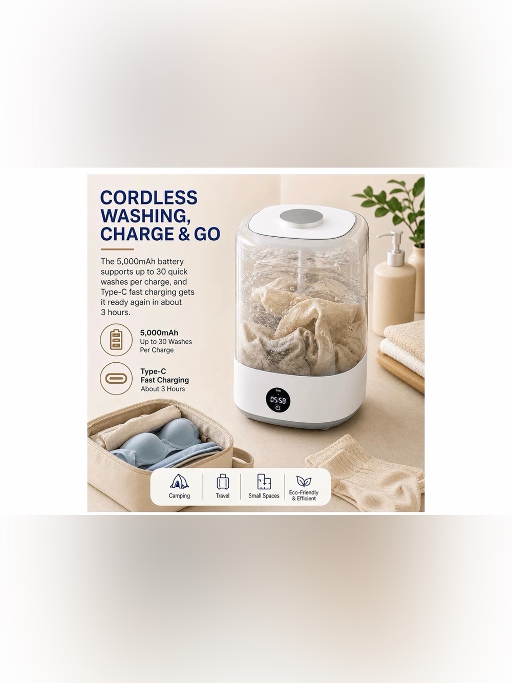 Portable Mini Washing Machine - Picture 5 of 6